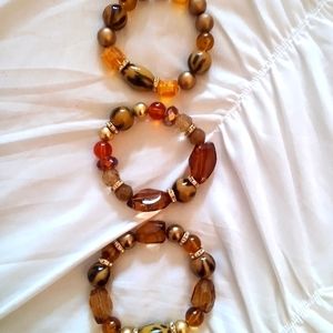 Leopard Print Beaded Bracelets